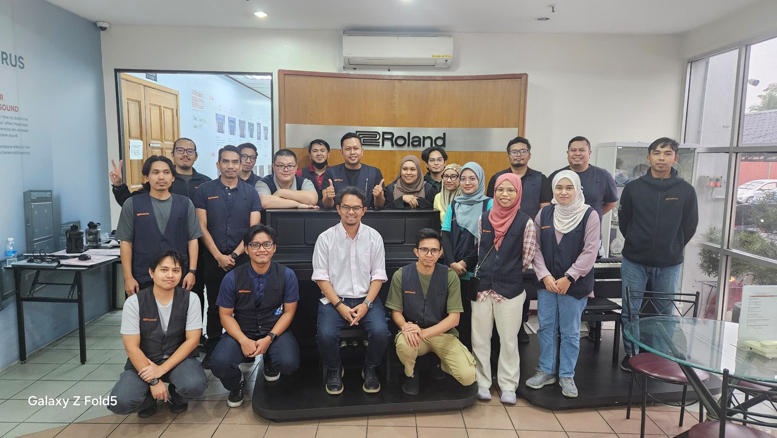 Lean Six Sigma programme group photo at Roland Manufacturing Malaysia, Port Klang, with Husni Halim